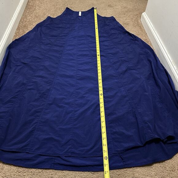 Athleta XS Dress Blue Nylon Parachute Lightweight Flowy Travel Resort Layer - Picture 2 of 6